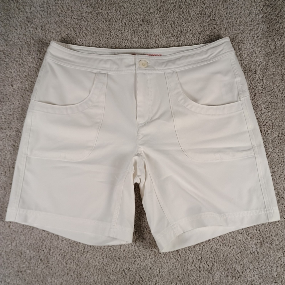 Reel Legends Womens 8 White Stretch Performance Fishing Shorts Outdoor